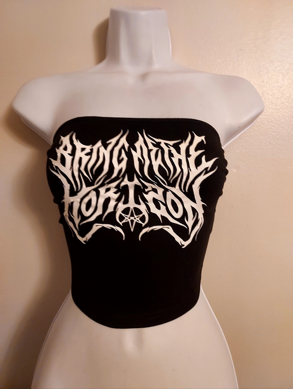 Bring me the horizon tube top strapless Crop top bring me the horizon Tank Shirt